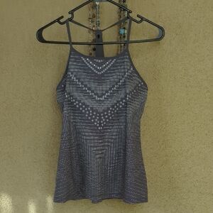 Prana Gray Patterned Tank Top